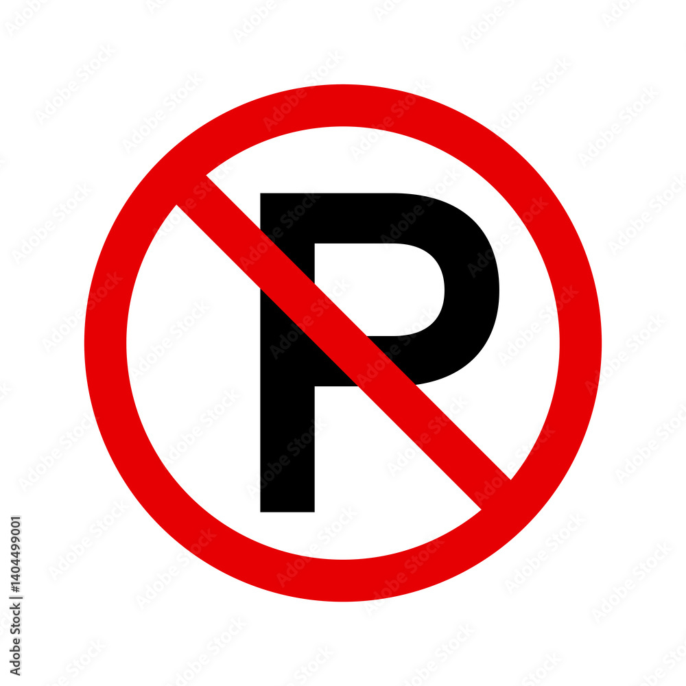 No parking icon with simple and modern design for web No parking icon with simple and modern design for web