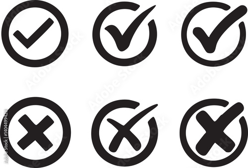 This set includes a checkmark icon, a checkbox icon, a black checkmark button set, an isolated checkmark symbol, and a right and wrong sign concept. Free Download This set includes a checkmark icon, a checkbox icon, a black checkmark button set, an isolated checkmark symbol, and a right and wrong sign concept. - GFXLoad