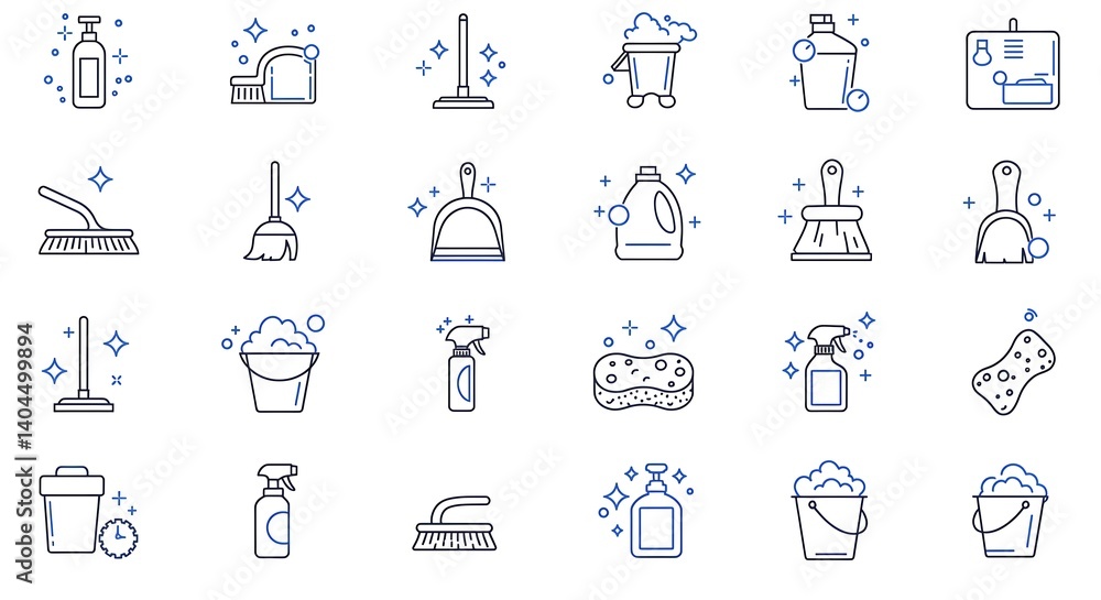 Clean Sweep: A Linear Icon Collection AI Generated Clean Sweep: A Linear Icon Collection AI Generated