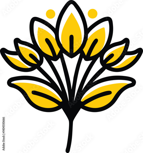 Borage, Yarrow, Coreopsis, Cornflower, Verbena, Allium, Alstroemeria, Bellflower, Bougainvillea, Bouvardia, flower logo icon