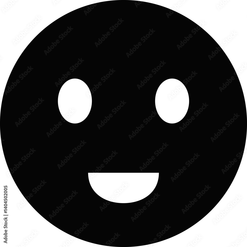 Fototapeta premium Rounded Filled Happy Icon