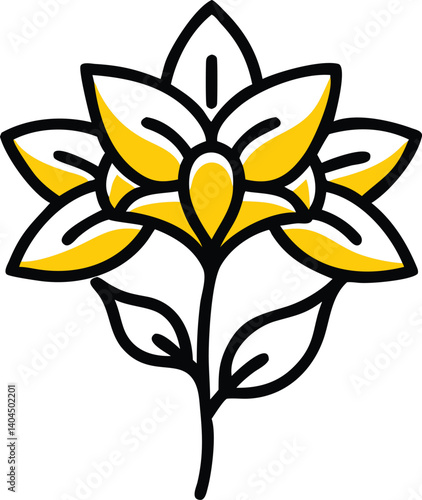Borage, Yarrow, Coreopsis, Cornflower, Verbena, Allium, Alstroemeria, Bellflower, Bougainvillea, Bouvardia, flower logo icon