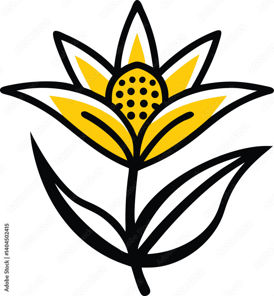 Obraz premium Borage, Yarrow, Coreopsis, Cornflower, Verbena, Allium, Alstroemeria, Bellflower, Bougainvillea, Bouvardia, flower logo icon