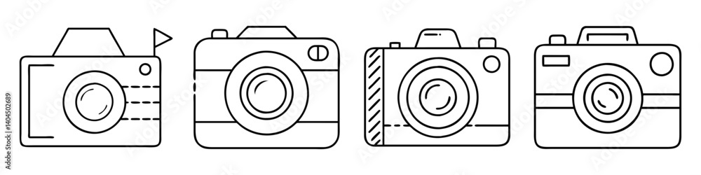 camera icon, camera line art - simple line art of camera, perfect for camera logos and icons camera icon, camera line art - simple line art of camera, perfect for camera logos and icons