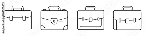 briefcase icon, briefcase line art - simple line art of briefcase, perfect for briefcase logos and icons