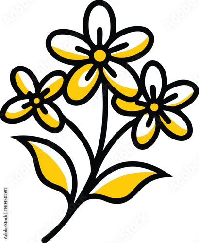 Borage, Yarrow, Coreopsis, Cornflower, Verbena, Allium, Alstroemeria, Bellflower, Bougainvillea, Bouvardia, flower logo icon