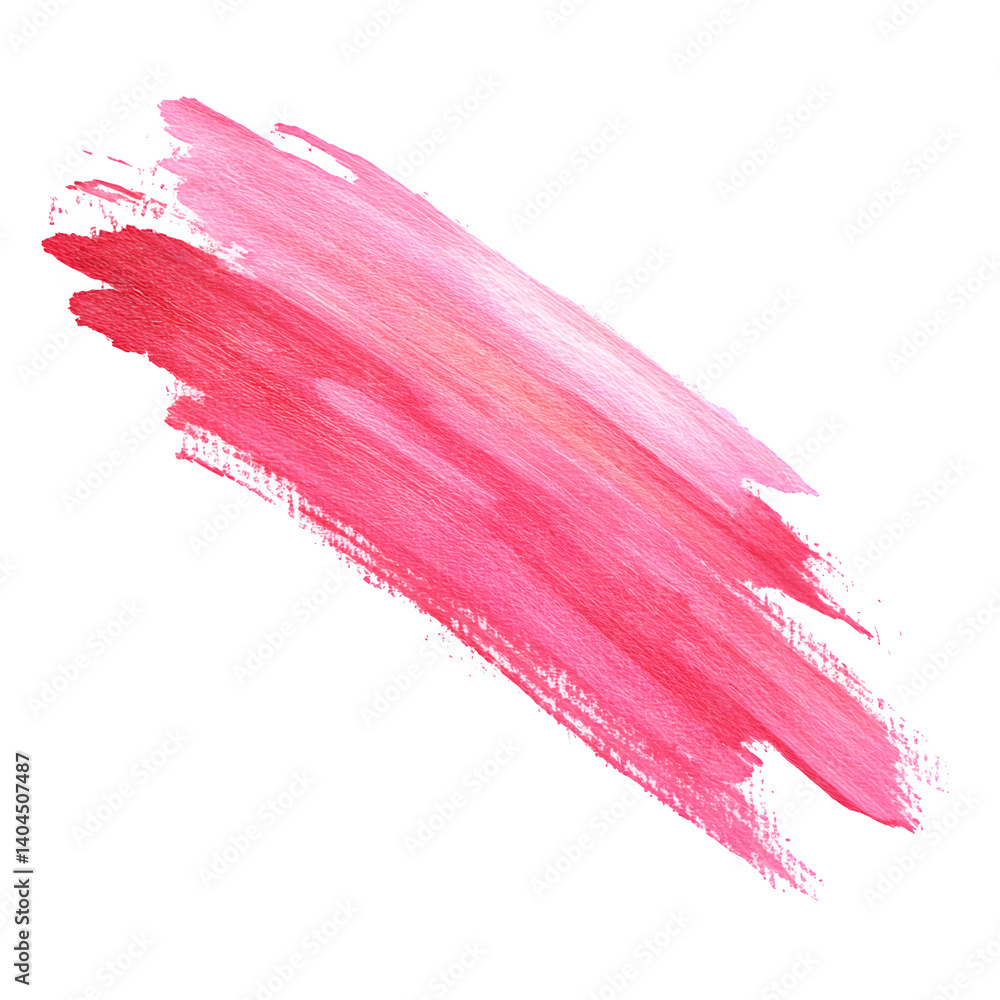 Pink watercolor brush stroke isolated on transparent background Pink watercolor brush stroke isolated on transparent background