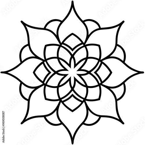 Zen Mandala Ornaments | Printable Mandala Art on White Background | Digital Download