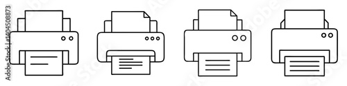 printer icon, printer line art - simple line art of printer, perfect for printer logos and icons