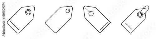 tag icon, tag line art - simple line art of tag, perfect for tag logos and icons