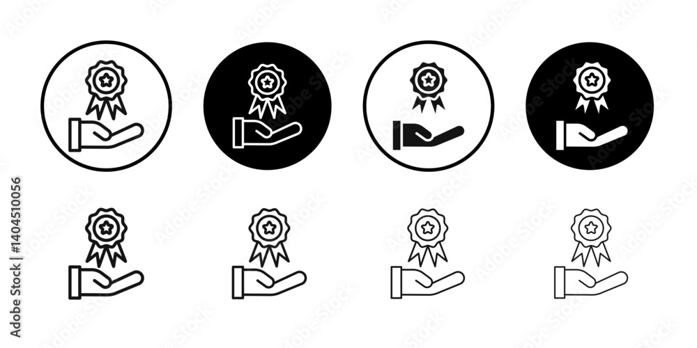 Achievement icon Flat simple outline set Achievement icon Flat simple outline set