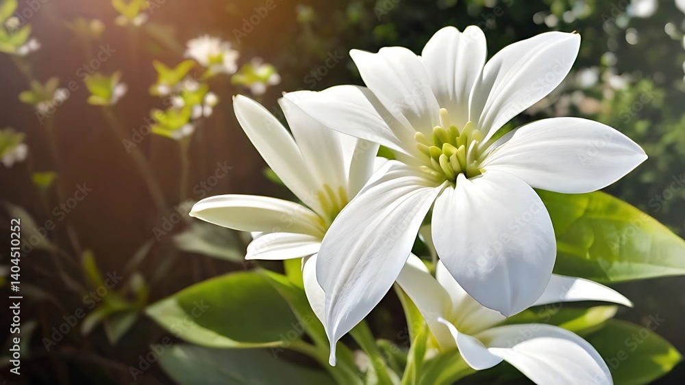 Fototapeta premium white flowers in the garden
