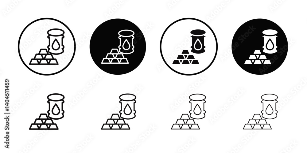 Commodity icon Flat simple outline set Commodity icon Flat simple outline set