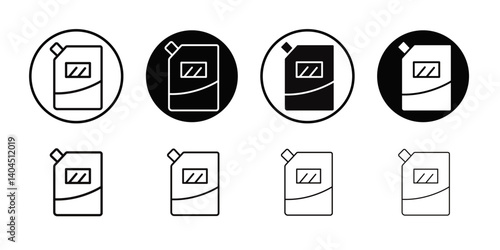 Doy pack pouch icon Flat simple outline set
