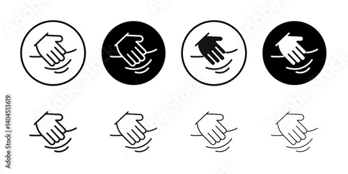 Massage icon Flat simple outline set