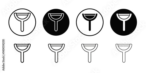 Potato peeler icon Flat simple outline set