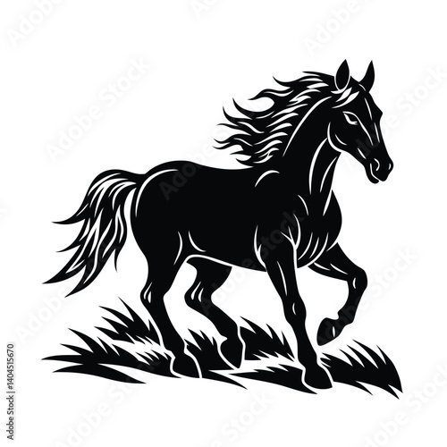 horse silhouette vector