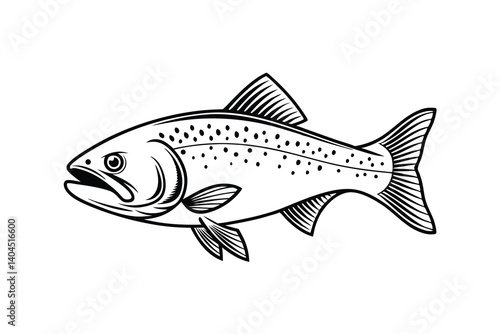 Apache trout vector Silhouette, apache trout illustration, fish vector icon