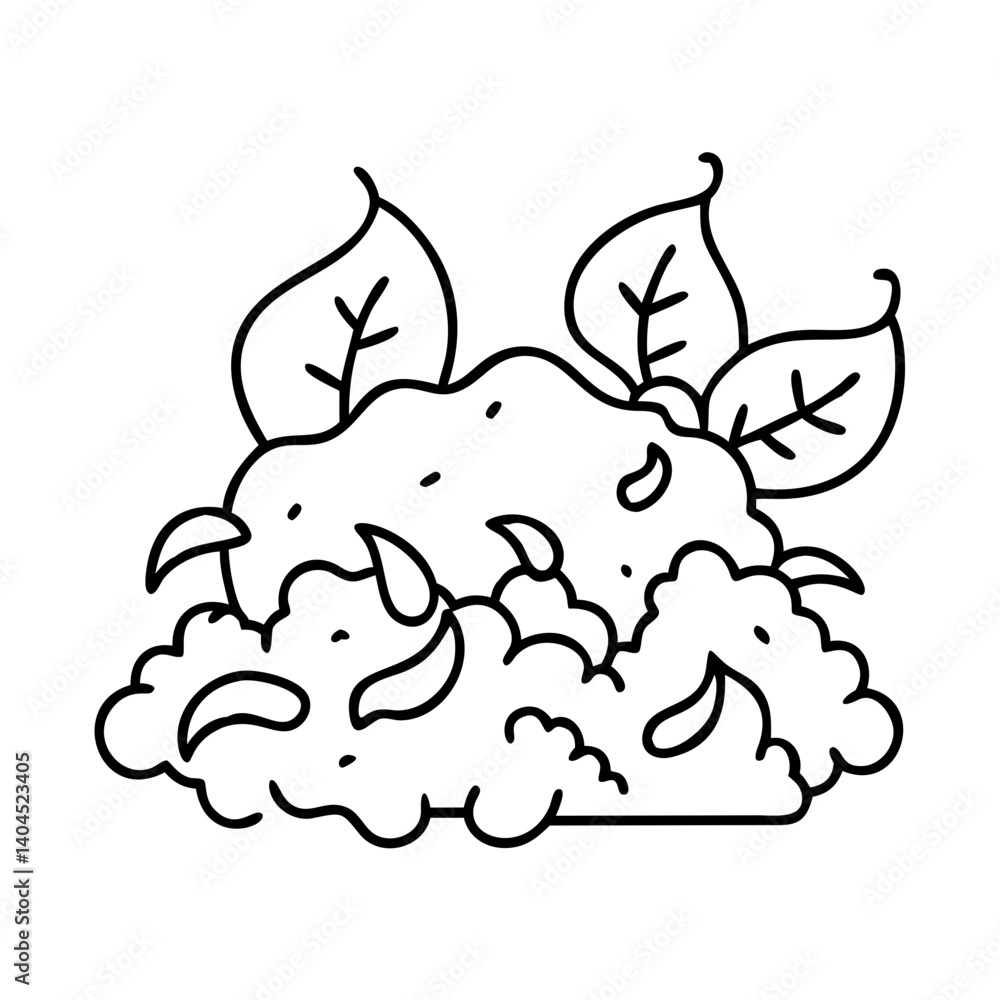 compost pile icon, compost pile line art - simple line art of compost pile, perfect for compost pile logos and icons compost pile icon, compost pile line art - simple line art of compost pile, perfect for compost pile logos and icons