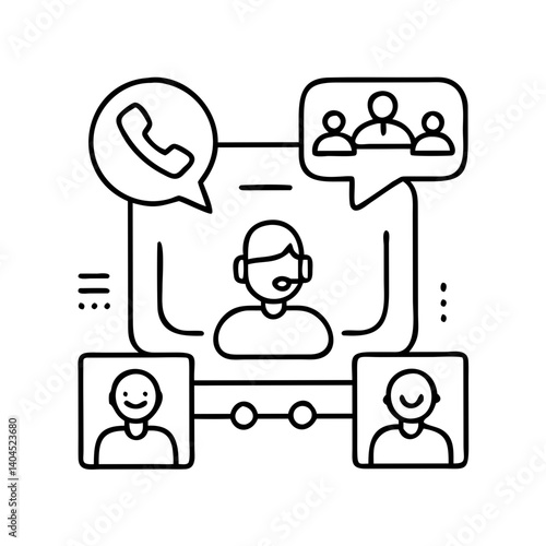 Customer support representative connecting with clients via phone and video conference for excellent service