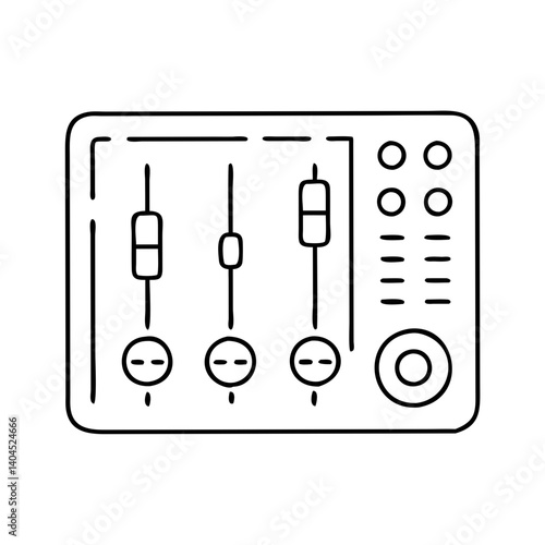Audio Mixer Control Panel Graphic Design Illustration Sketch Drawing