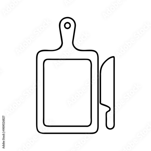 Kitchen Utensils Cutting Board and Knife Cooking Food Preparation