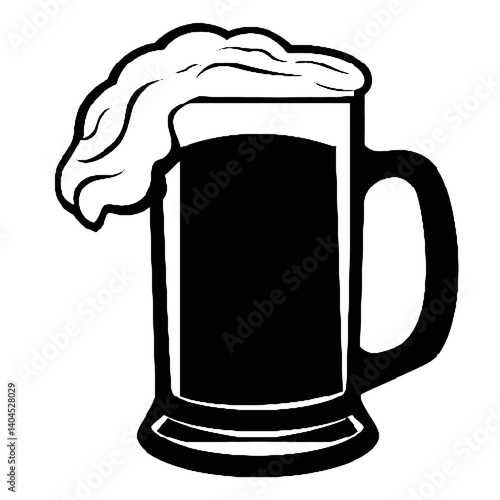 mug of beer with foam
