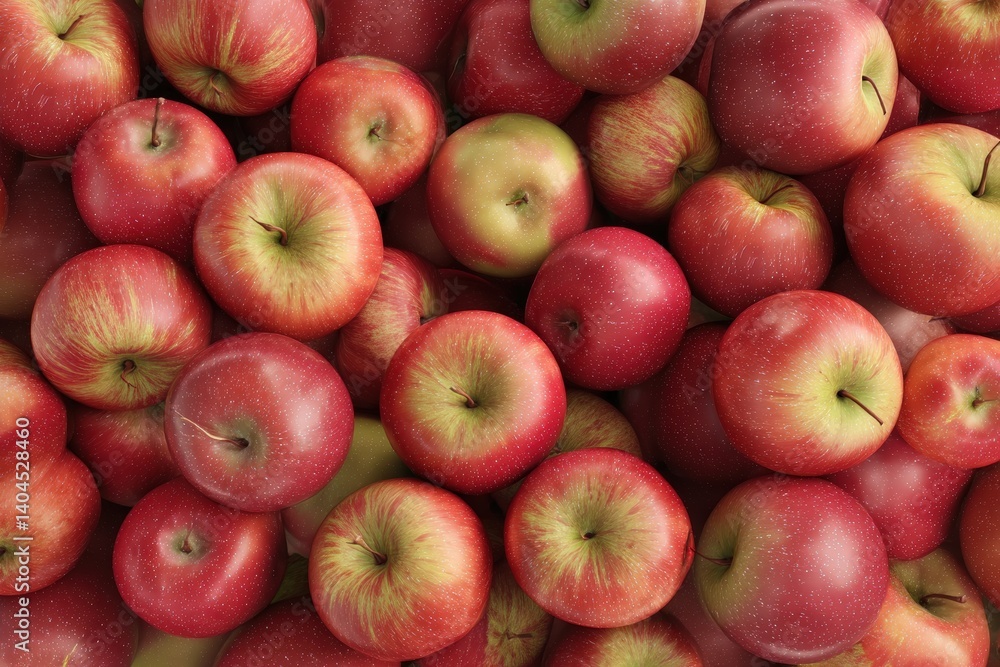 A close-up shot showcasing a vibrant display of fresh, crisp apples, perfect for any culinary or artistic project. A close-up shot showcasing a vibrant display of fresh, crisp apples, perfect for any culinary or artistic project.
