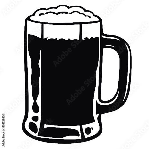 mug of beer with foam