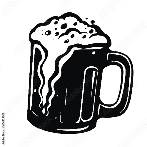 mug of beer with foam