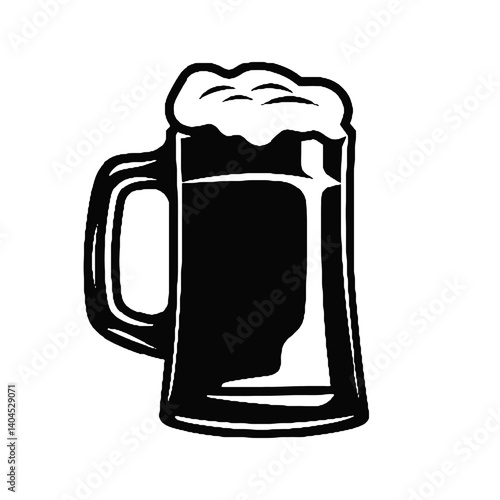 mug of beer with foam