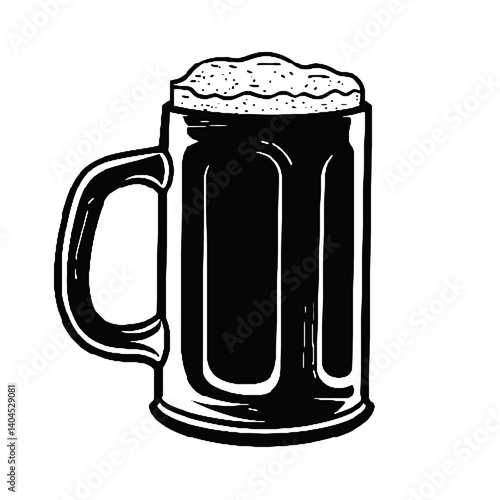 mug of beer with foam