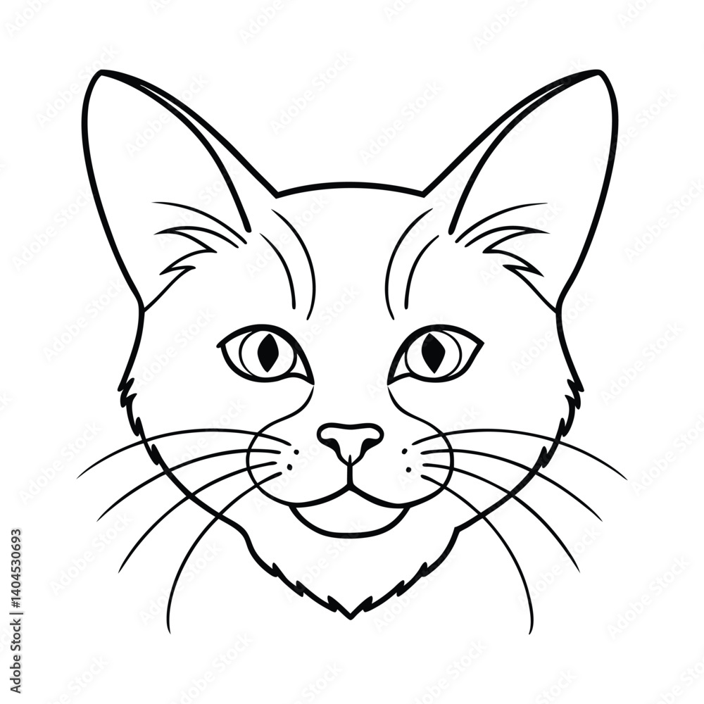 vector illustration hade line of a cat vector illustration hade line of a cat