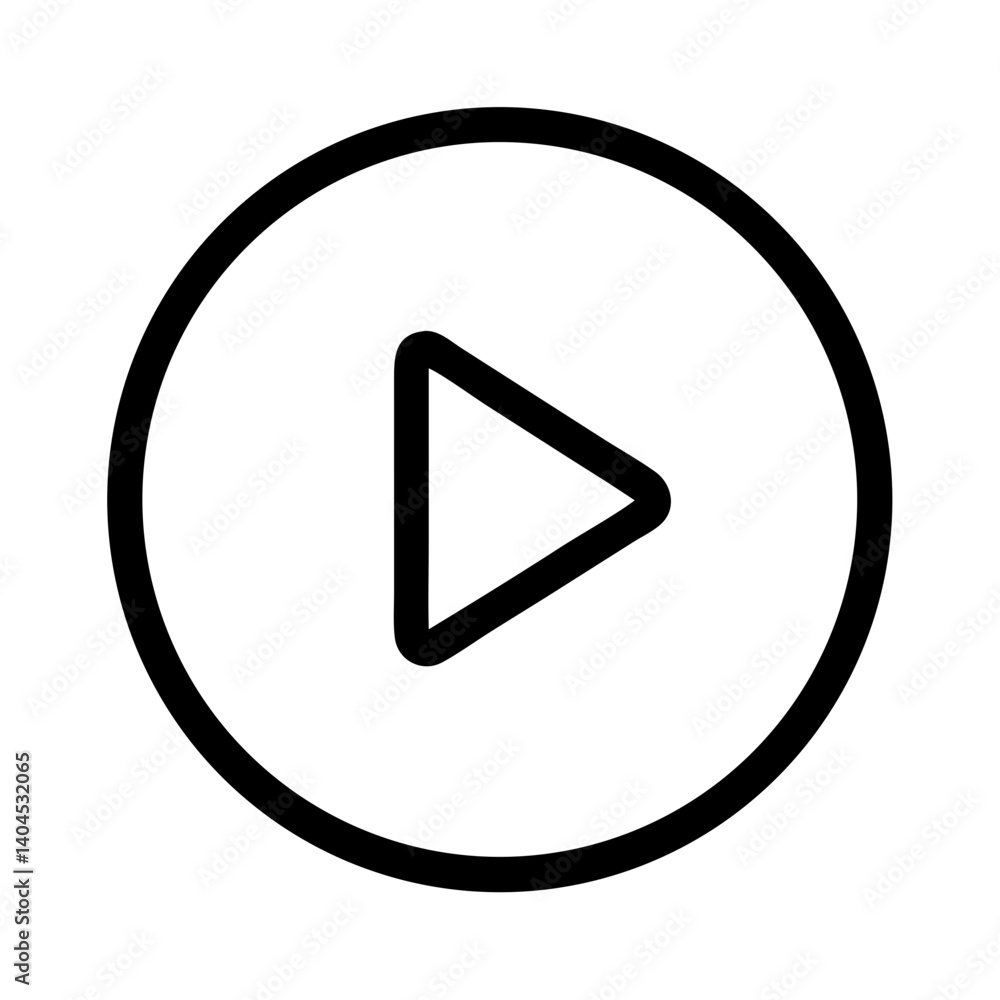 Play Button Inside Circle Icon Design Play Button Inside Circle Icon Design