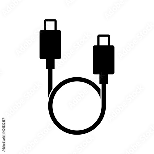 USB, micro, mini, wire, computer, technology, cable icon.