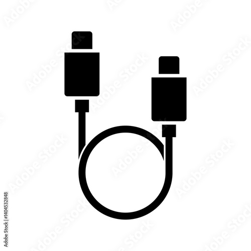 USB, micro, mini, wire, computer, technology, cable icon.
