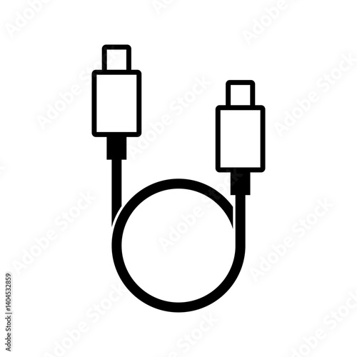 USB, micro, mini, wire, computer, technology, cable icon.
