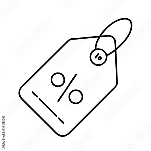 discount tag icon, discount tag line art - simple line art of discount tag, perfect for discount tag logos and icons