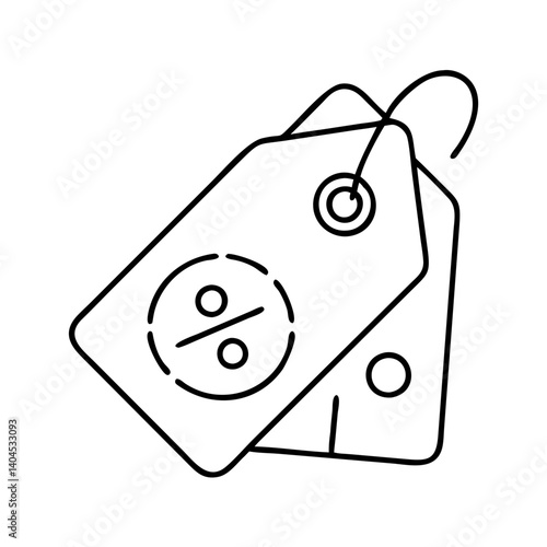 discount tag icon, discount tag line art - simple line art of discount tag, perfect for discount tag logos and icons