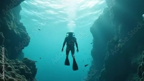 scuba diver in the ocean
