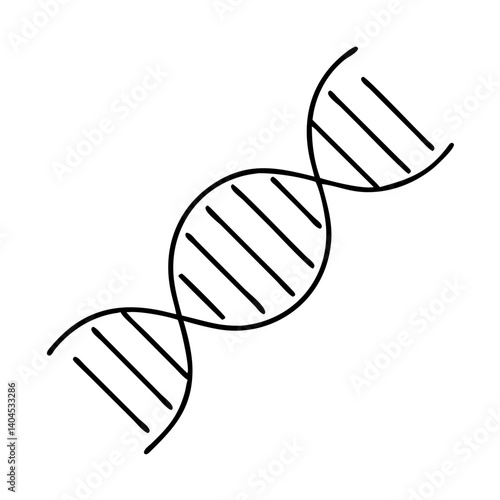 dna strand icon, dna strand line art - simple line art of dna strand, perfect for dna strand logos and icons