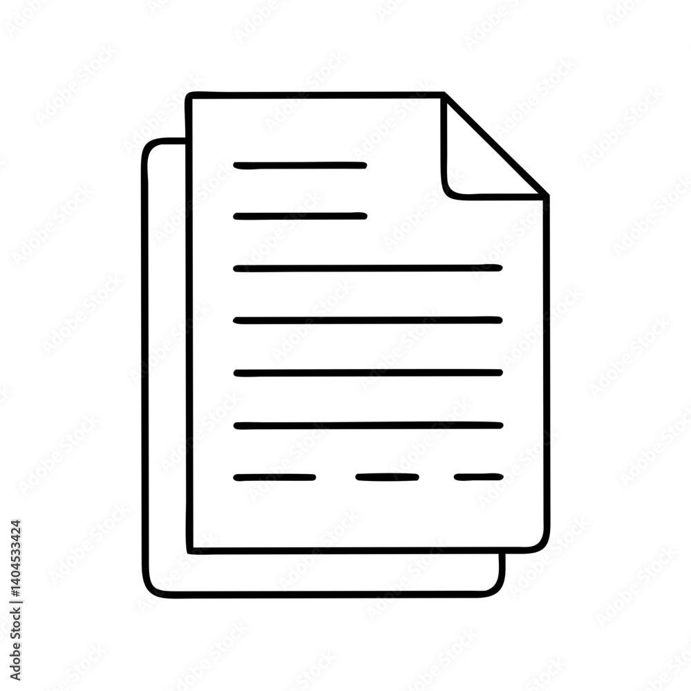 document icon, document line art - simple line art of document, perfect for document logos and icons document icon, document line art - simple line art of document, perfect for document logos and icons