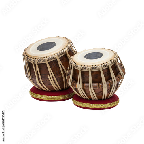 Tabla drums isolated on transparent background 