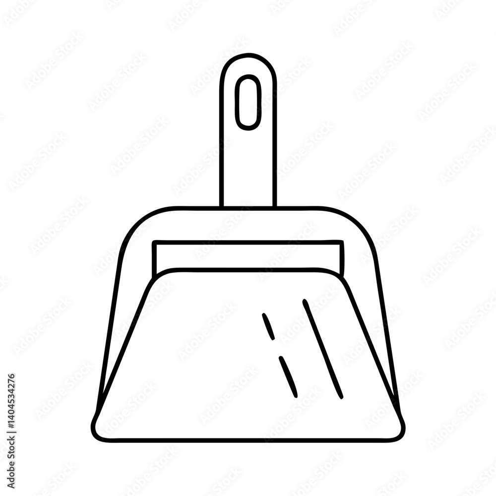 Obraz premium dust pan icon, dust pan line art - simple line art of dust pan, perfect for dust pan logos and icons