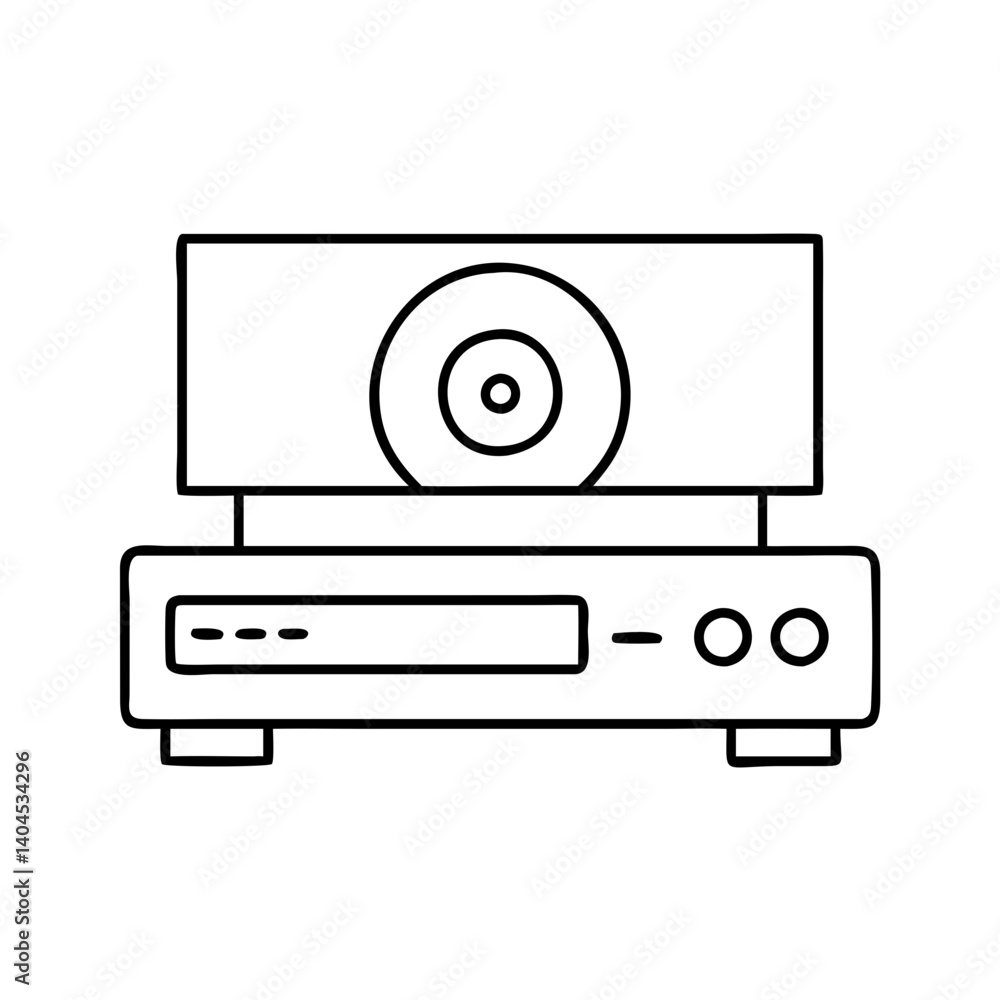 dvd player icon, dvd player line art - simple line art of dvd player, perfect for dvd player logos and icons dvd player icon, dvd player line art - simple line art of dvd player, perfect for dvd player logos and icons