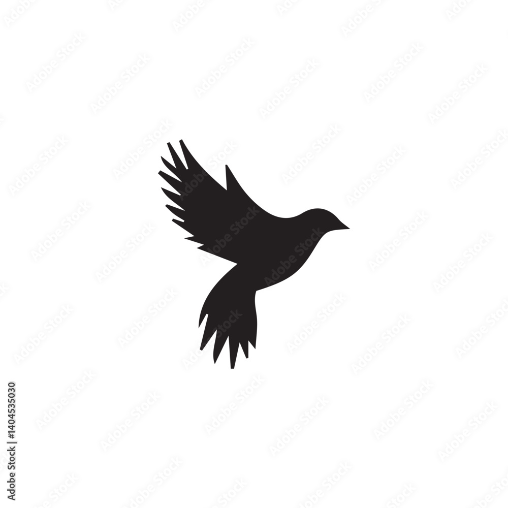 Fototapeta premium vector illustration of bird with editable strokes and shape