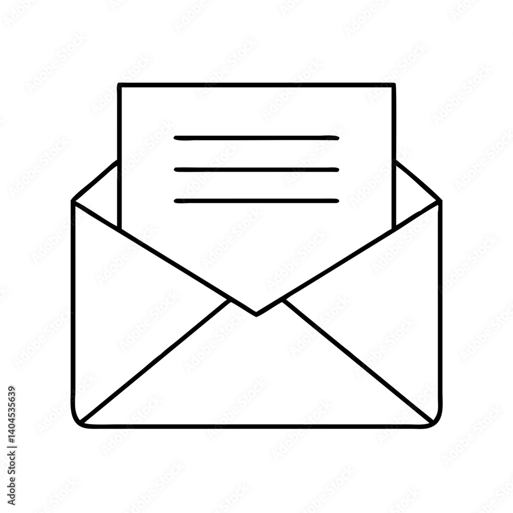 envelope icon, envelope line art - simple line art of envelope, perfect for envelope logos and icons envelope icon, envelope line art - simple line art of envelope, perfect for envelope logos and icons