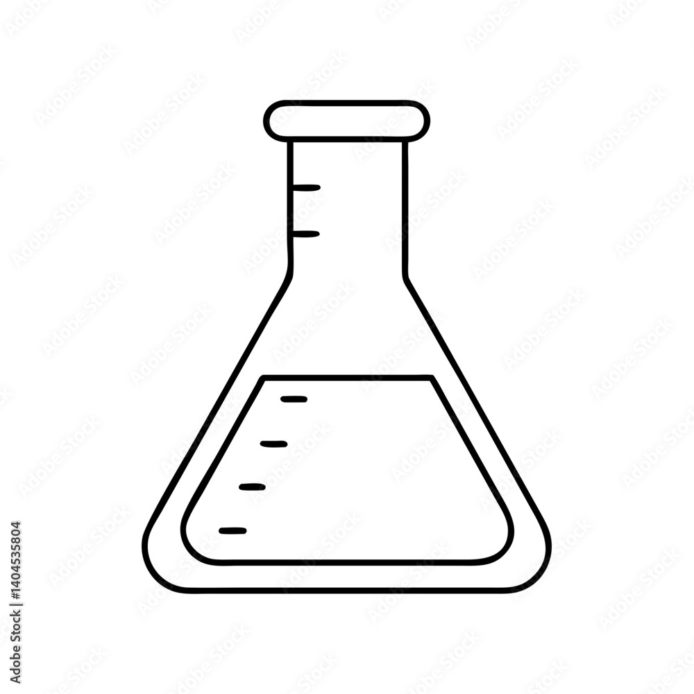 erlenmeyer flask icon, erlenmeyer flask line art - simple line art of erlenmeyer flask, perfect for erlenmeyer flask logos and icons erlenmeyer flask icon, erlenmeyer flask line art - simple line art of erlenmeyer flask, perfect for erlenmeyer flask logos and icons