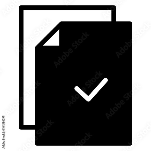 Approve Document Solid Icon