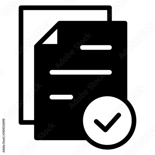 Approve Document Solid Icon